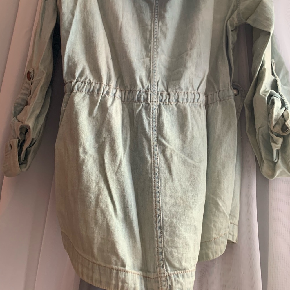 Drawstring waist denim jacket - Picture 2 of 5